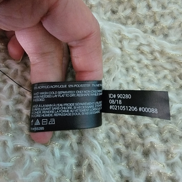 NEW Express Ivory Chunky Cable Knit Scarf OS Minimalist Winter Gorpcore Cozy - Picture 5 of 5